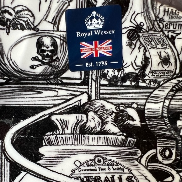 Halloween Boiling Eyeballs Laboratory Salad Plate Spiders Rats Poison Bottles - Picture 5 of 10